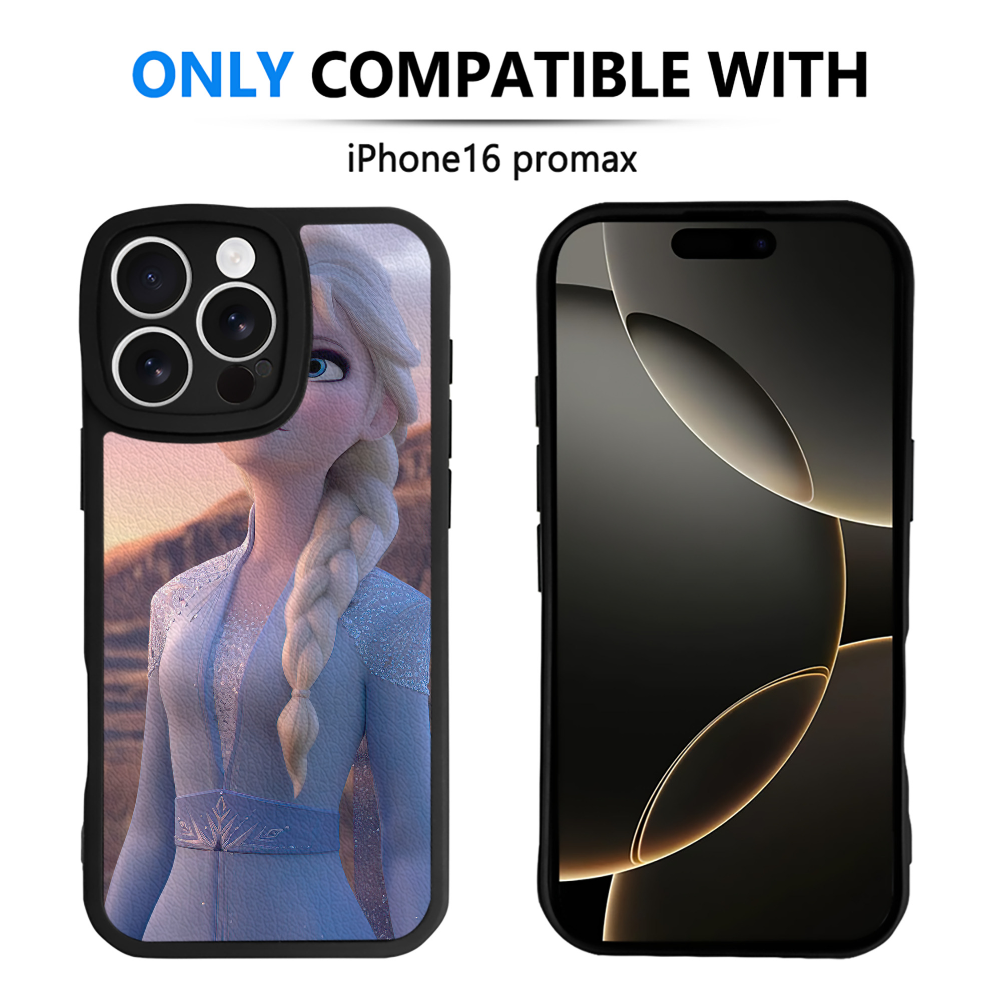 （画像用） アナと雪の女王 アンナ エルサ Frozen Anna Elsa 【iPhone 16シリーズ対応】シリコンスマホケース（レザー調） 材質：シリコン